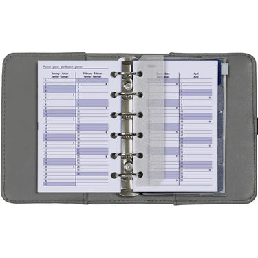6336-25-26-27 125 x 80 mm Pocket Planner Filler Weekly Complete Set EN FR DE 2025 2026 2027